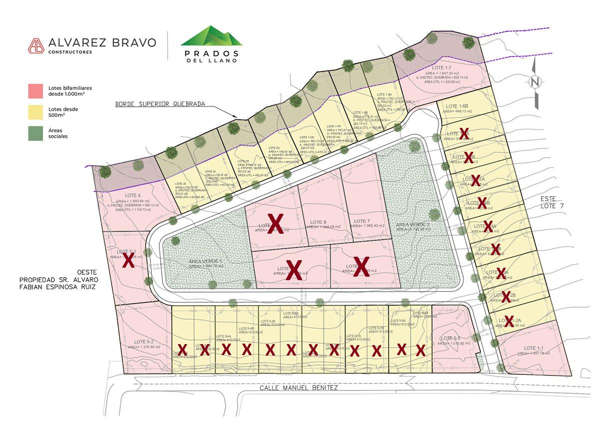 Terreno en venta de 1103,72 m2 en la Urb. Prados del Llano