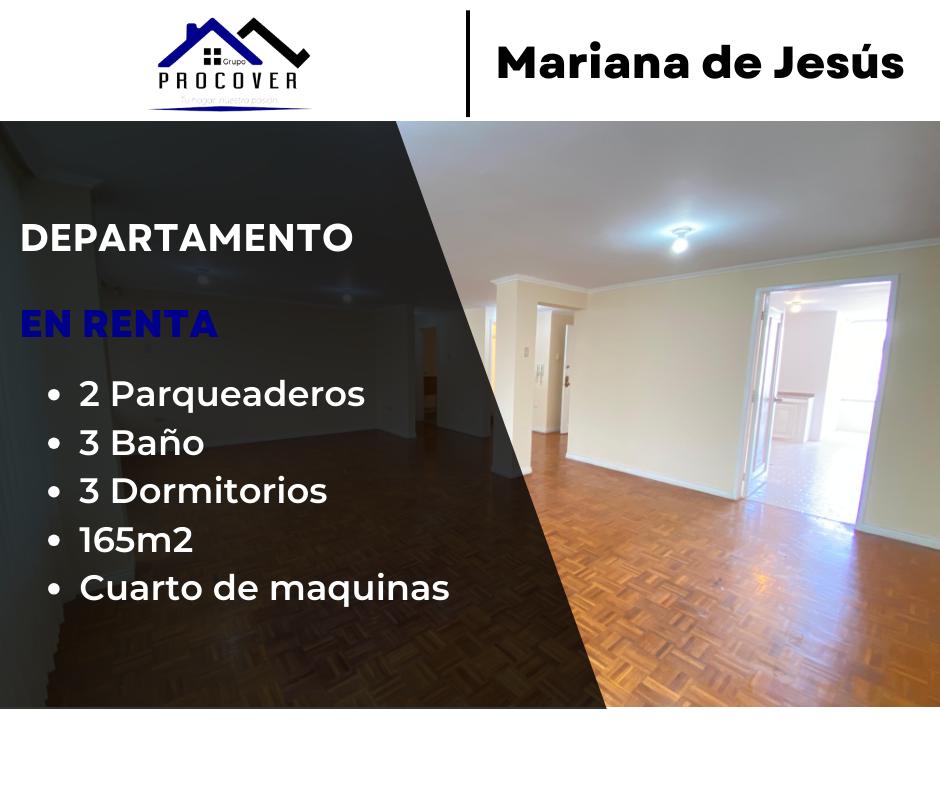 Departamento en renta - 165m - Mariana de Jésus