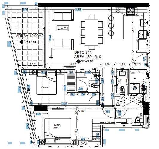 MV-Cumbaya, Sector Site Center, En Venta Dpto 2D  89 m2 con  terraza de 12 m2   a estrenar