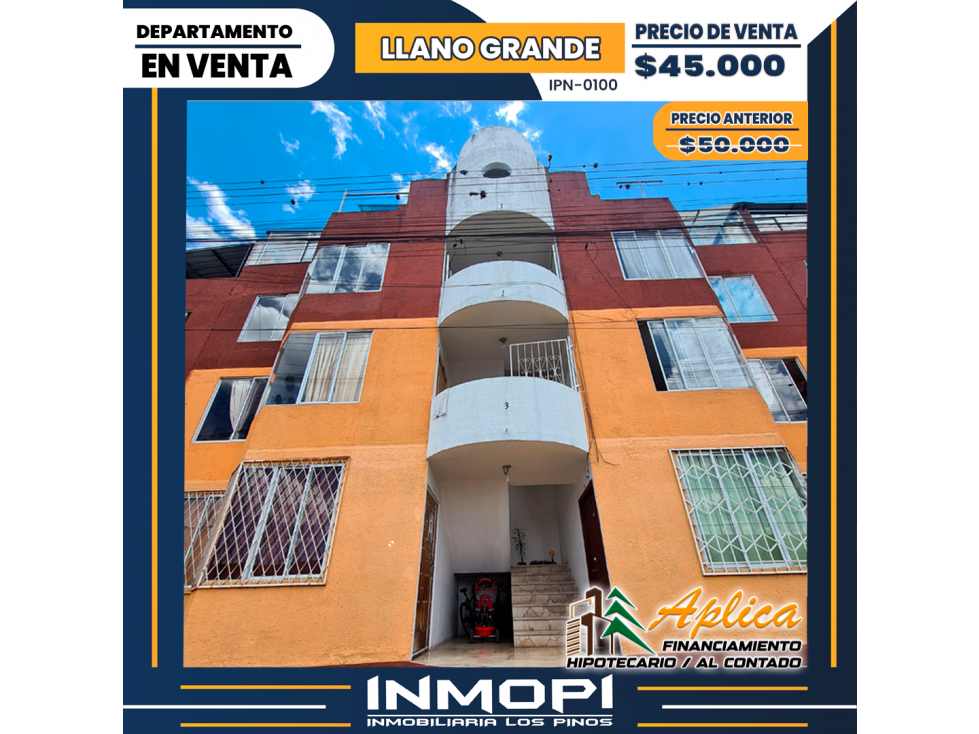 INMOPI Vende Casa Departamento, LLANO GRANDE, IPN - 0100