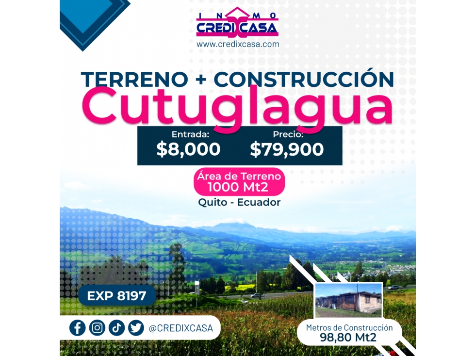 CxC Venta de Terreno, Cutuglagua, Exp.8197
