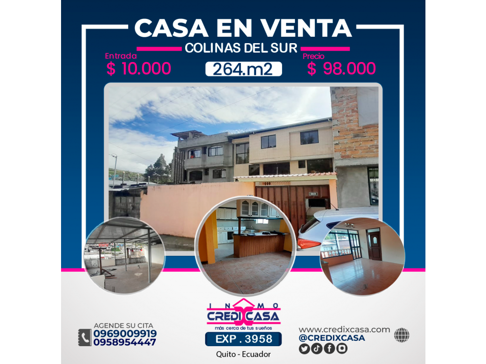 CxC Venta casa rentera, Sector Colinas del Sur, Exp. 3958