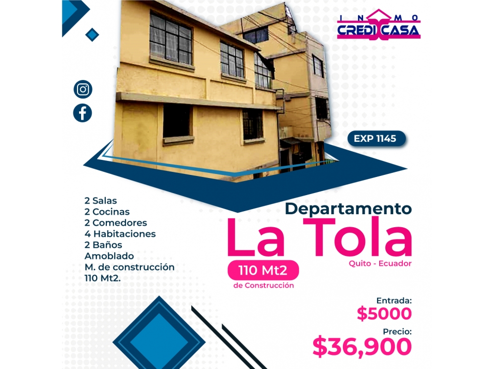 CxC Venta Departamentos, La Tola, Exp. 1145