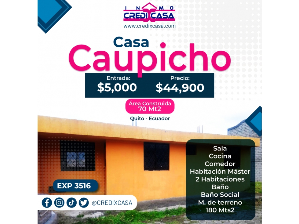 CxC Venta Casa, Caupicho, Exp. 3516