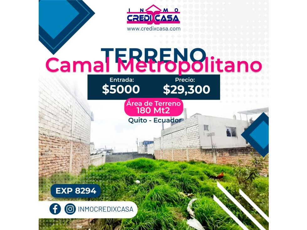 CxC Venta Terreno, Camal Metropolitano, Exp. 8294