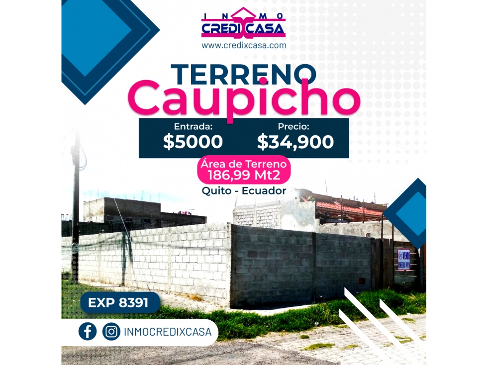 CxC Venta Terreno Esquinero, CAUPICHO, Exp. 8391