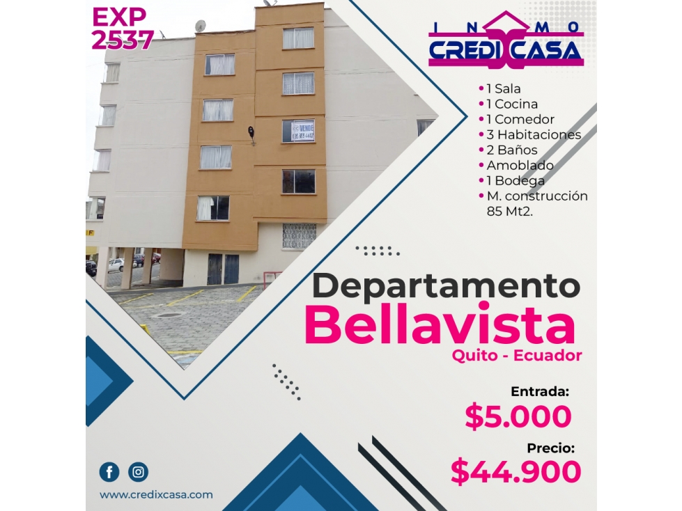 CxC Venta Departamento, CONJUNTO PALERMO BELLA VISTA ALTA, Exp. 2537