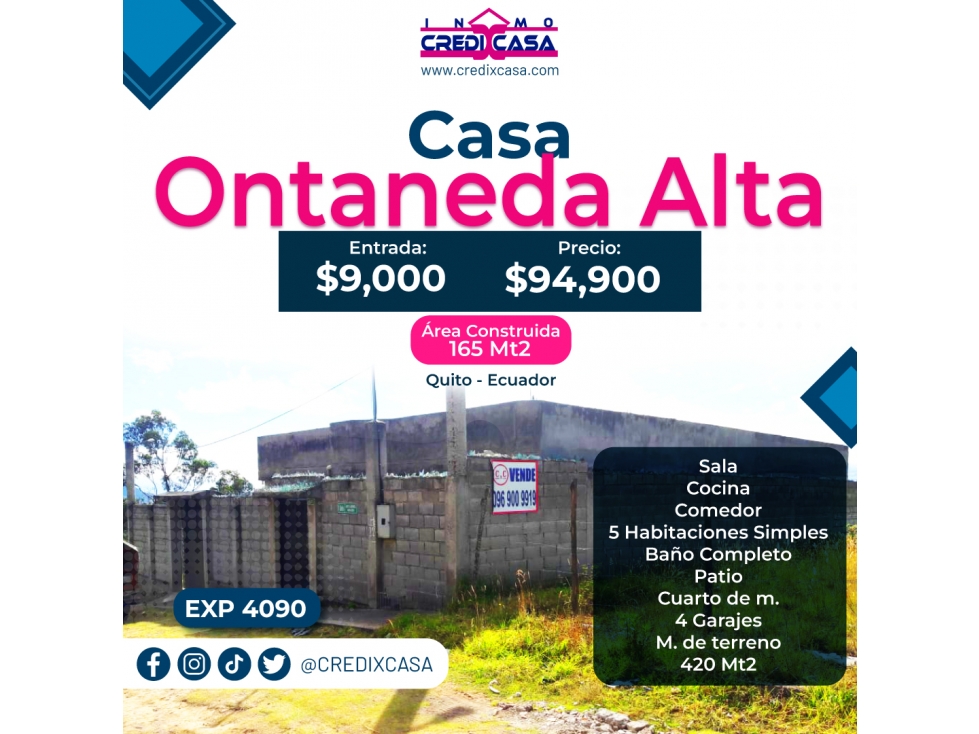 CxC Venta Casa, Ontaneda Alta, Exp. 4090