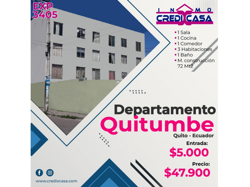 CxC Venta Departamento, Quitumbe, Exp.3405